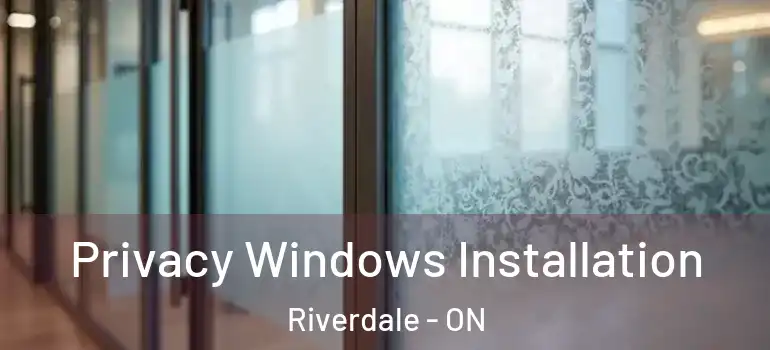 Privacy Windows Installation Riverdale - ON