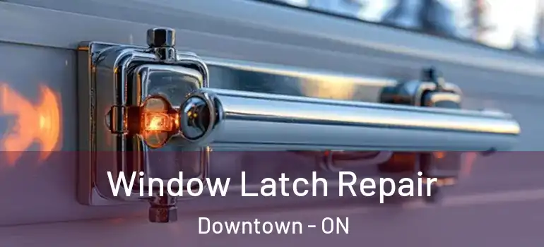 Window Latch Repair Downtown - ON