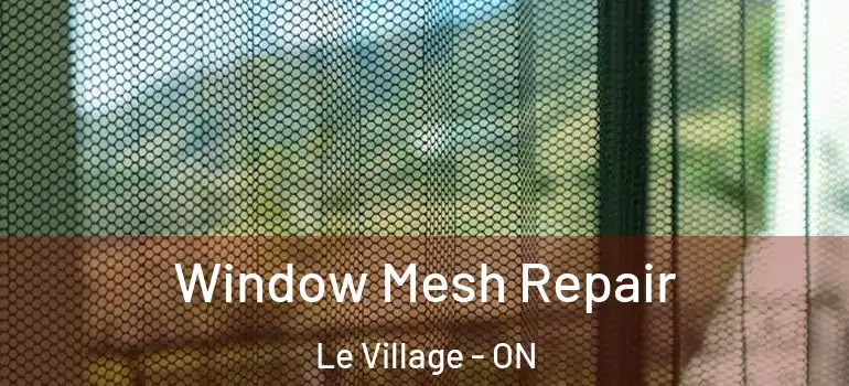 Window Mesh Repair Le Village - ON